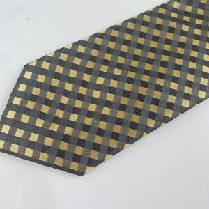 GIORGIO BRUTINI Men’s Tie Gold‎ Grey  Hand Made Used
